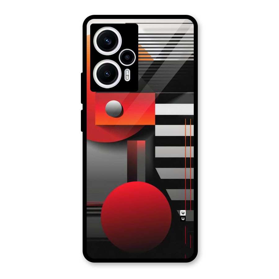 Geometrical Marvel Glass Back Case for Poco F5