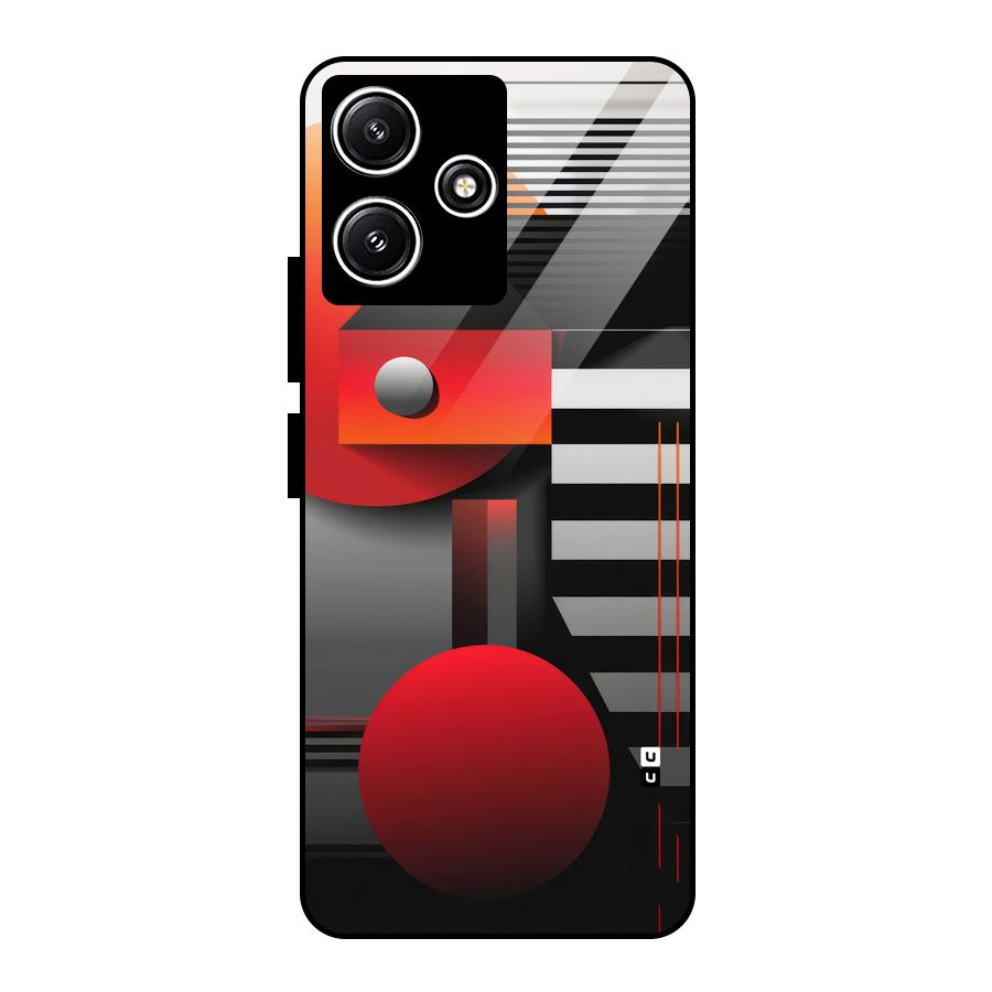 Geometrical Marvel Glass Back Case for Poco M6 Pro