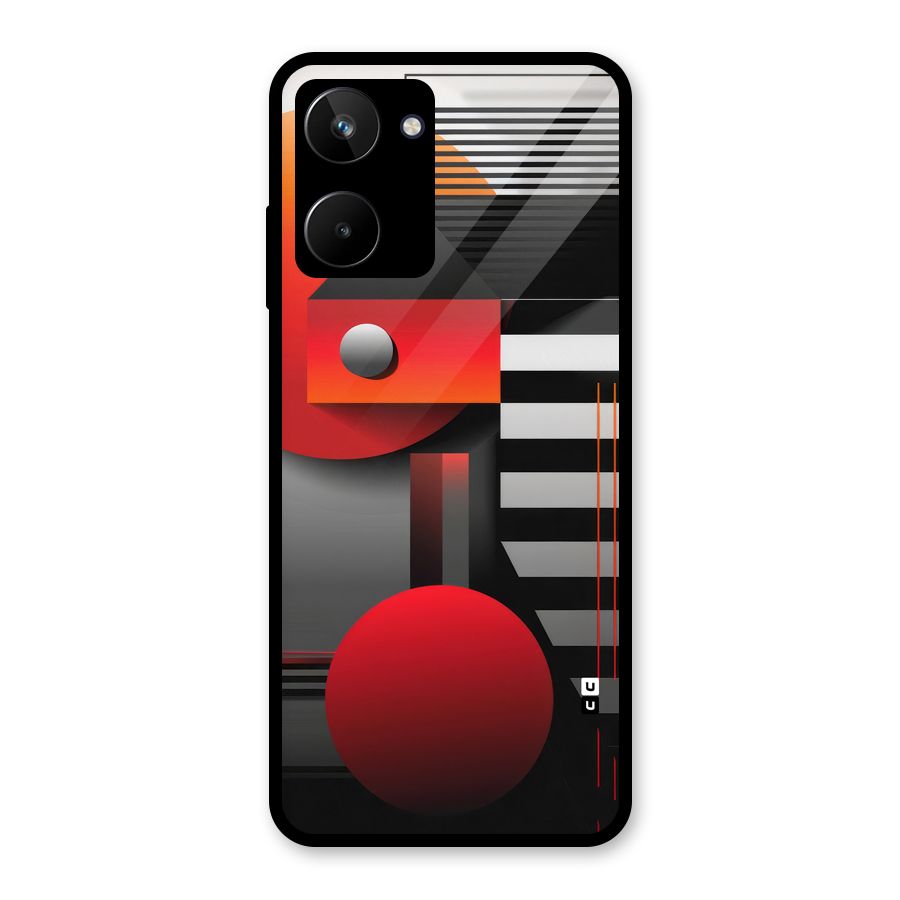 Geometrical Marvel Glass Back Case for Realme 10