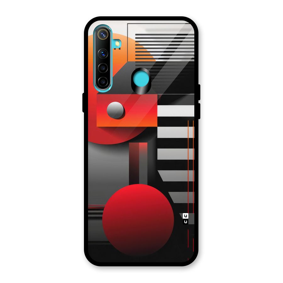 Geometrical Marvel Glass Back Case for Realme 5