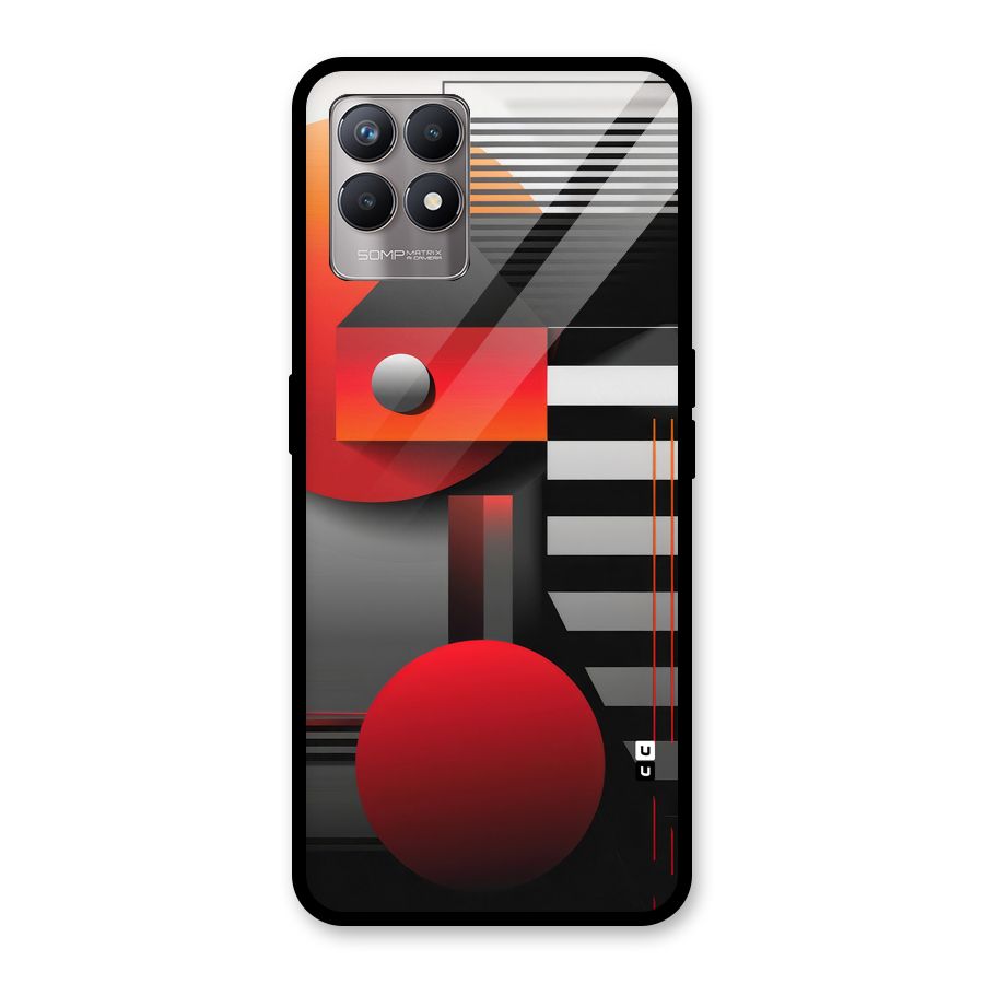 Geometrical Marvel Glass Back Case for Realme 8i