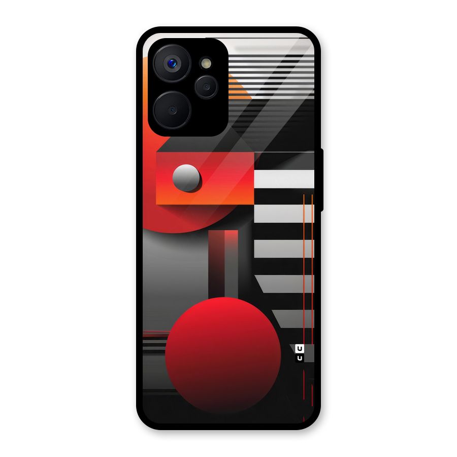 Geometrical Marvel Glass Back Case for Realme 9i 5G