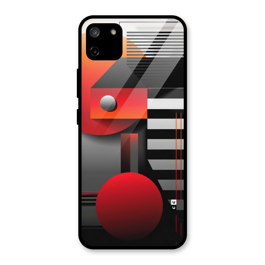 Geometrical Marvel Glass Back Case for Realme C11