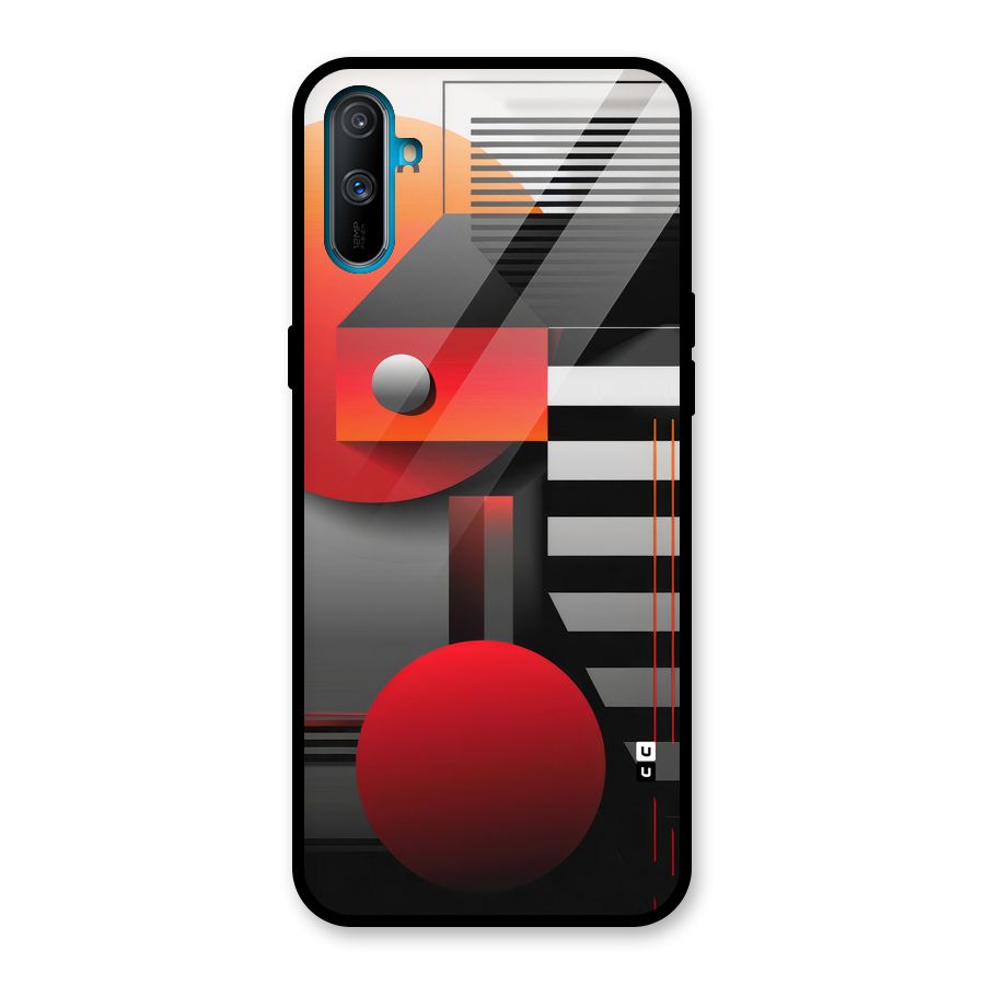 Geometrical Marvel Glass Back Case for Realme C3