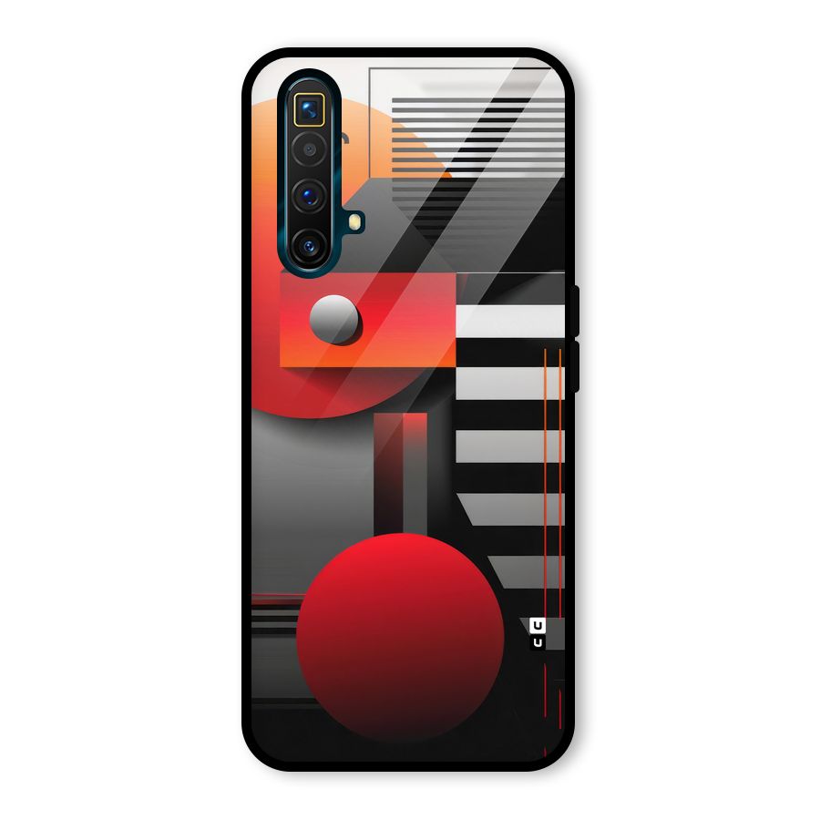 Geometrical Marvel Glass Back Case for Realme X3