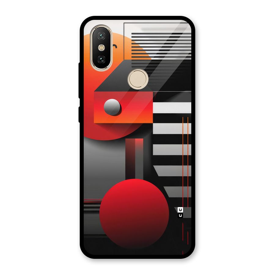 Geometrical Marvel Glass Back Case for Redmi A2