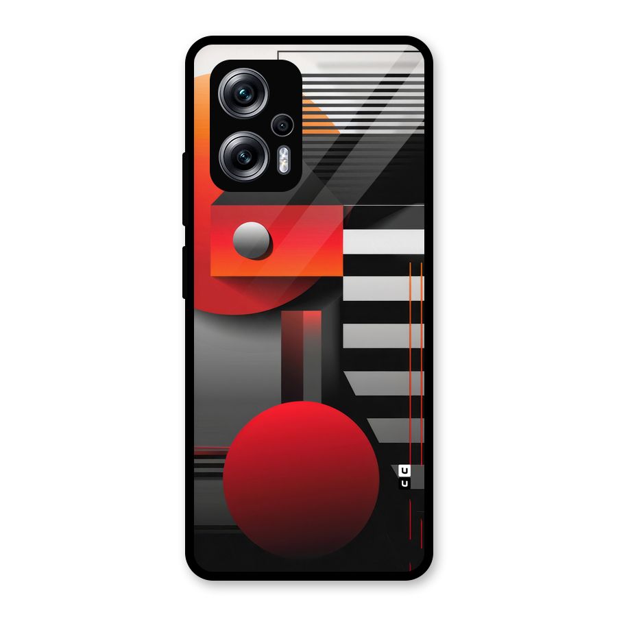 Geometrical Marvel Glass Back Case for Redmi K50i