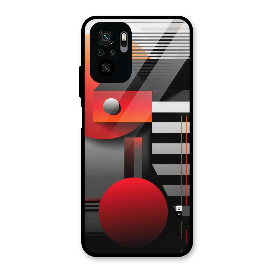Geometrical Marvel Glass Back Case for Redmi Note 10S