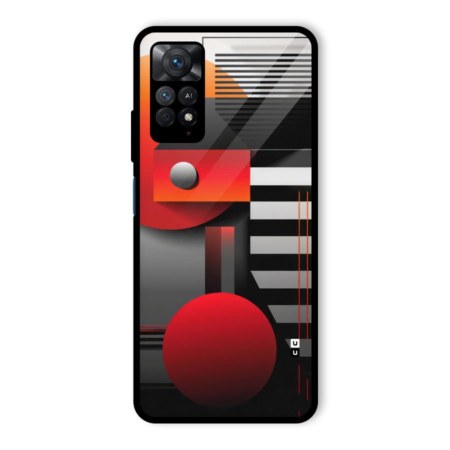 Geometrical Marvel Glass Back Case for Redmi Note 11 Pro Plus 5G