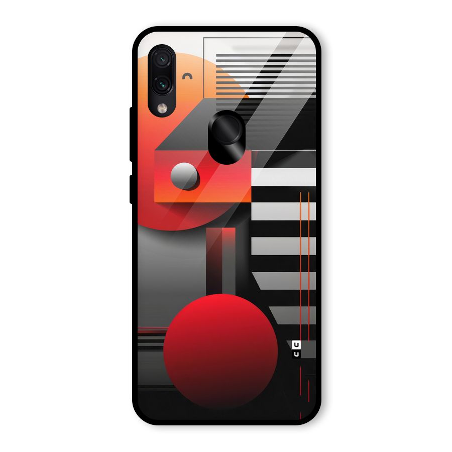 Geometrical Marvel Glass Back Case for Redmi Note 7S