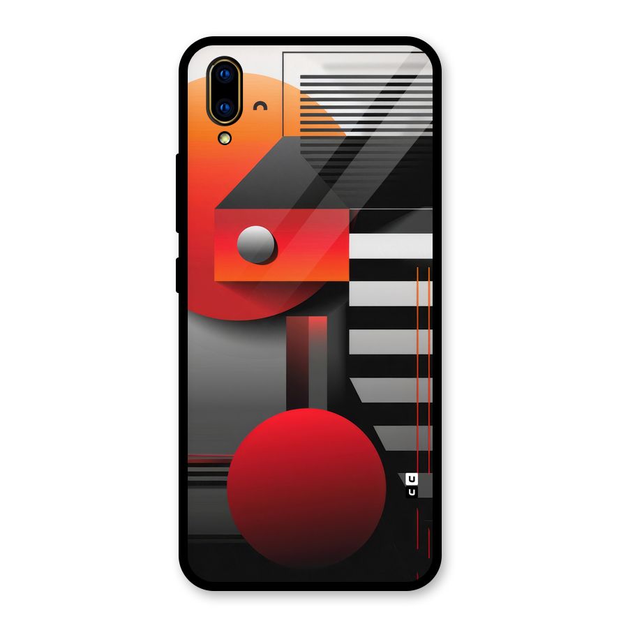 Geometrical Marvel Glass Back Case for Vivo V11 Pro