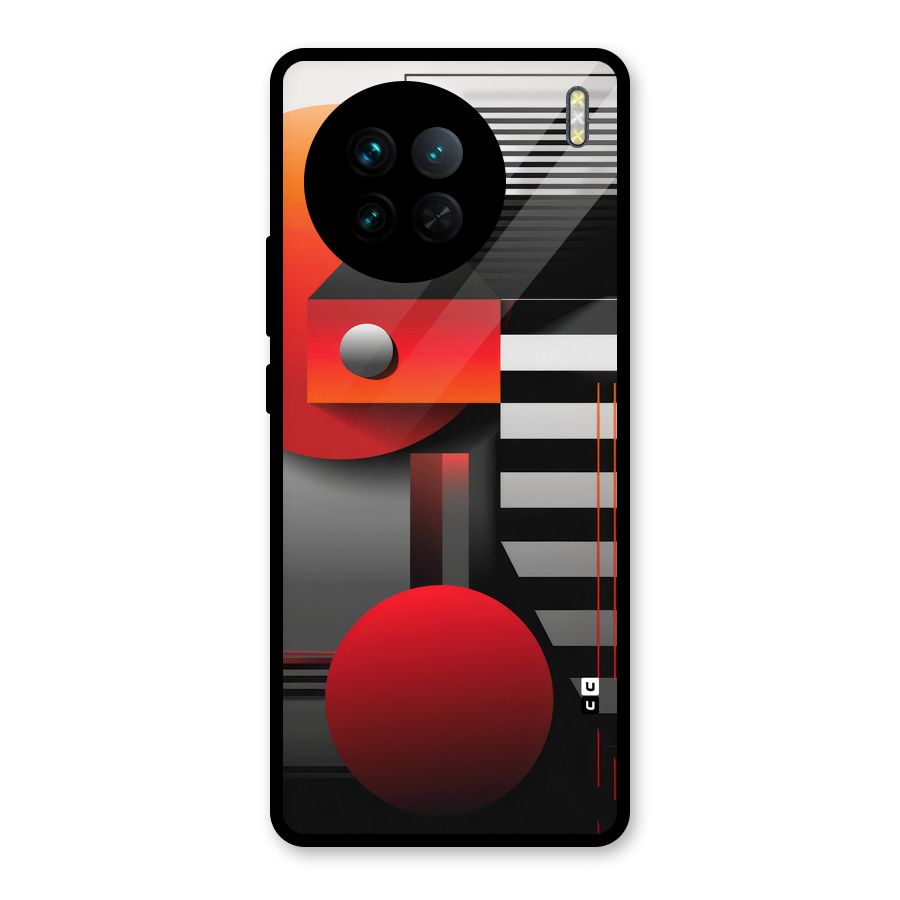 Geometrical Marvel Glass Back Case for Vivo X90