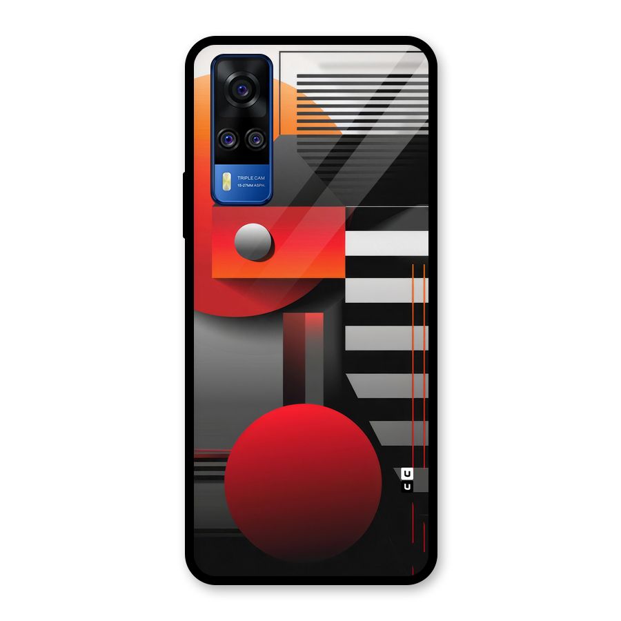 Geometrical Marvel Glass Back Case for Vivo Y31