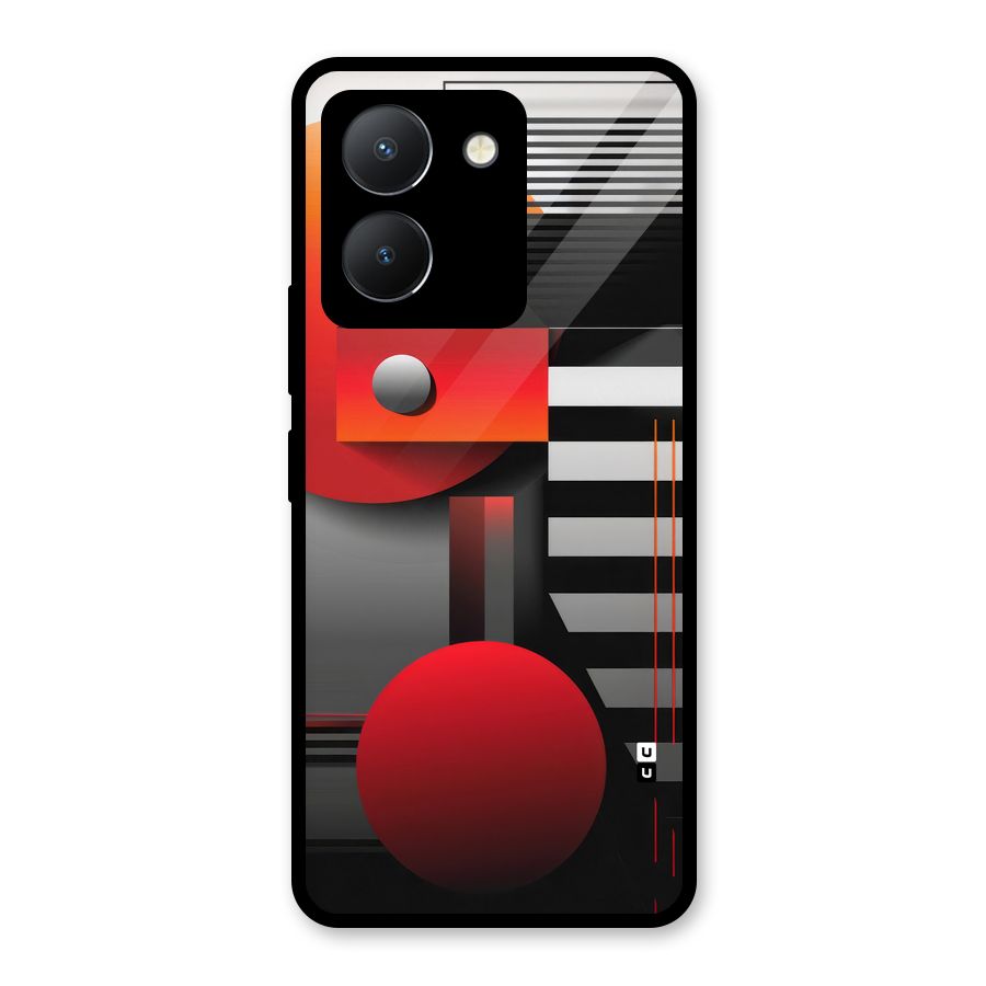 Geometrical Marvel Glass Back Case for Vivo Y36
