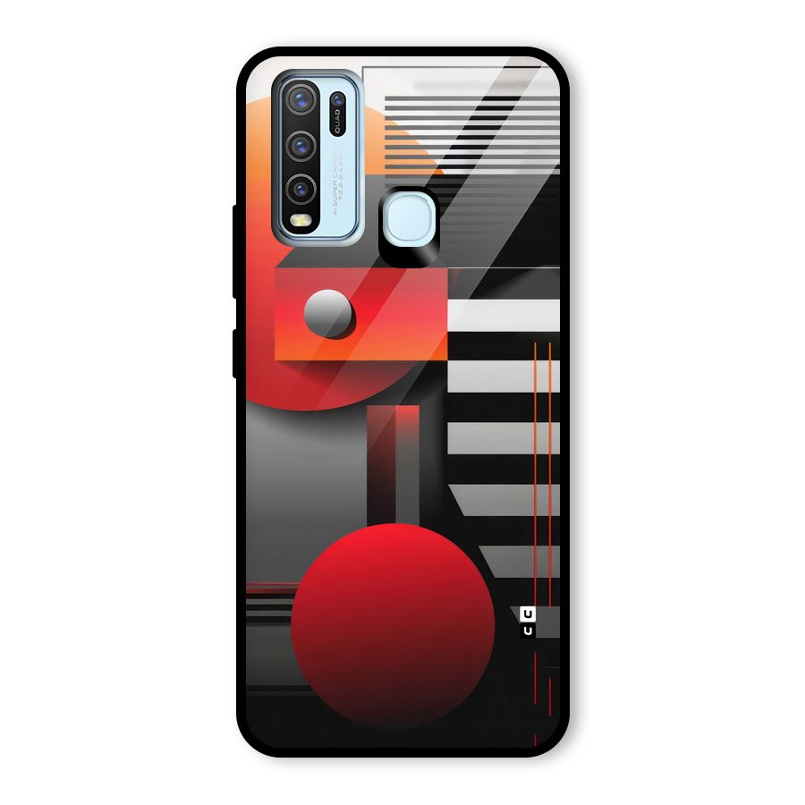 Geometrical Marvel Glass Back Case for Vivo Y50