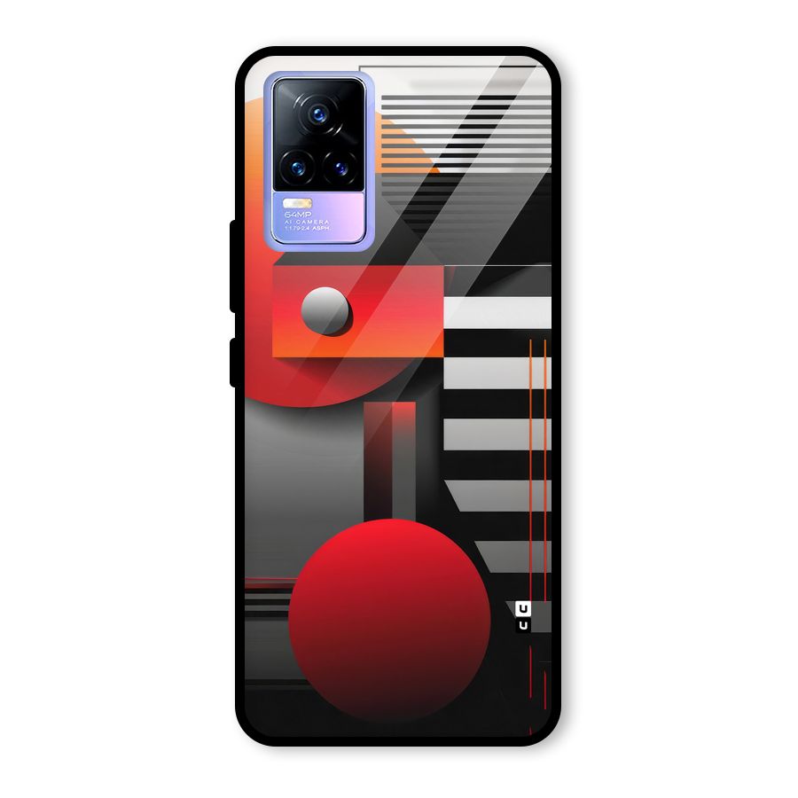 Geometrical Marvel Glass Back Case for Vivo Y73