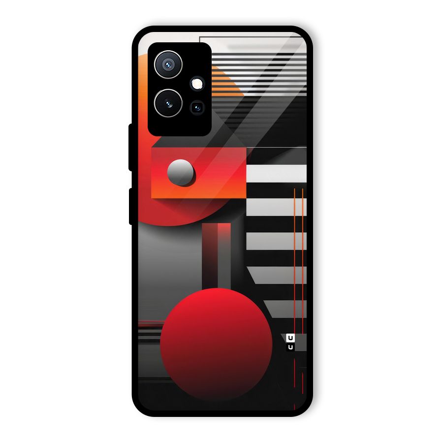 Geometrical Marvel Glass Back Case for Vivo Y75 5G