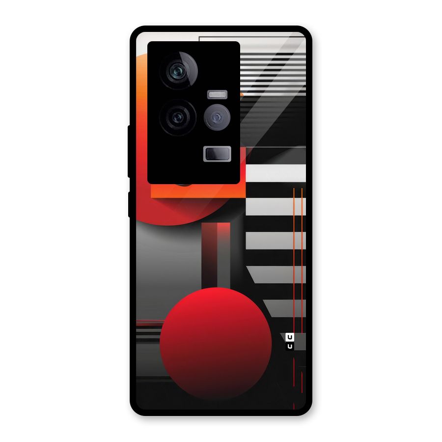 Geometrical Marvel Glass Back Case for Vivo iQOO 11 5G