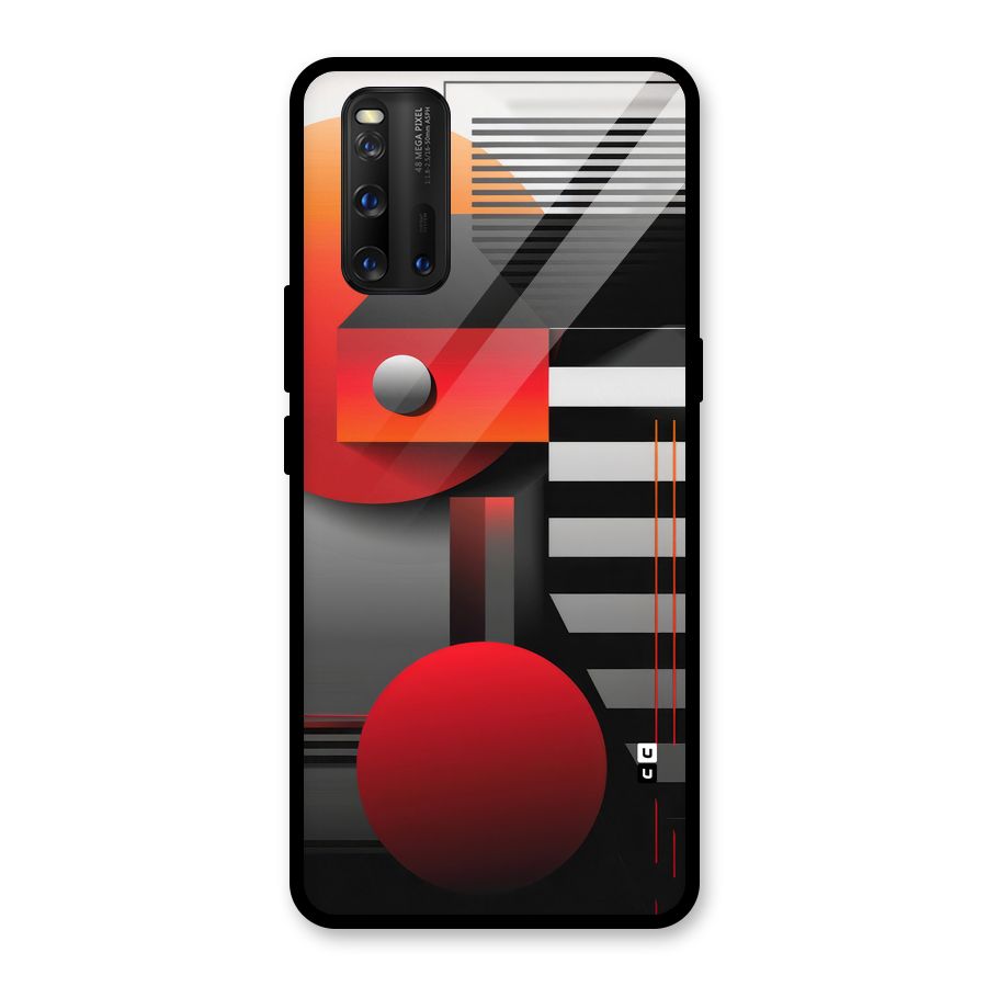 Geometrical Marvel Glass Back Case for Vivo iQOO 3