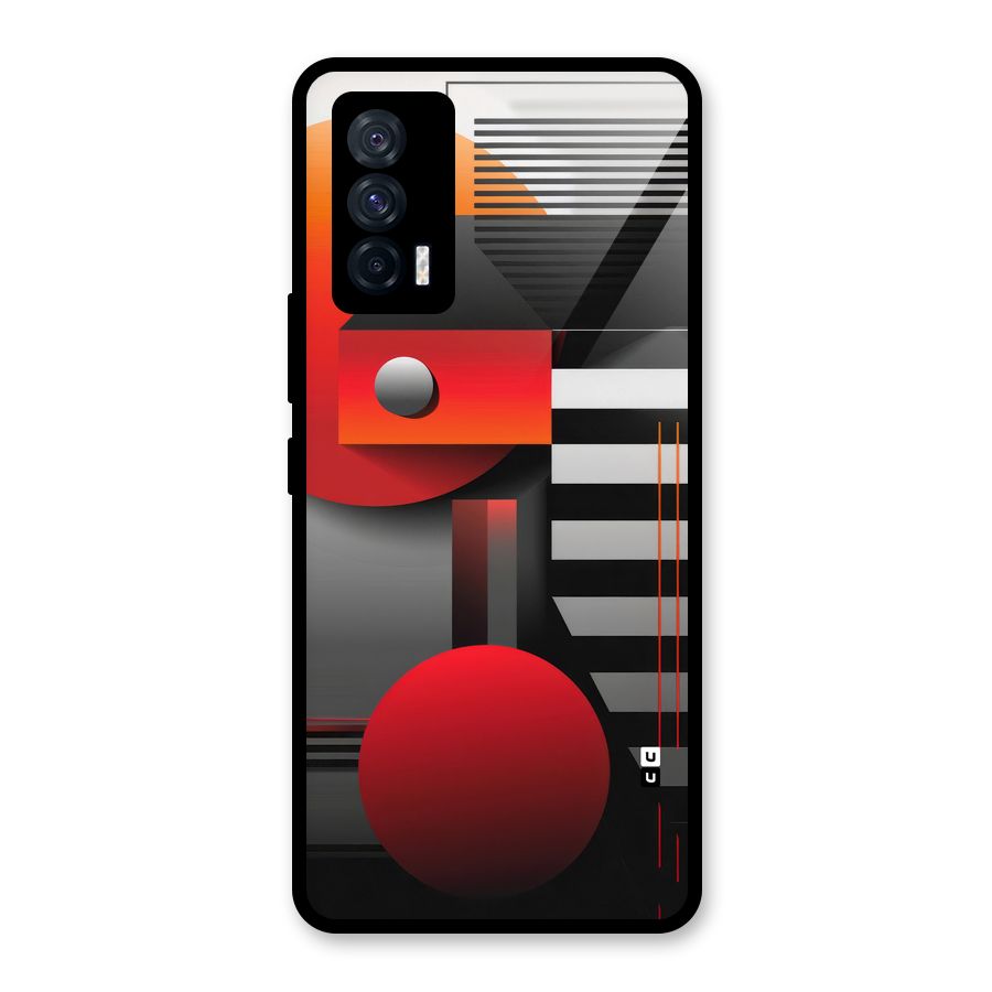 Geometrical Marvel Glass Back Case for Vivo iQOO 7 5G