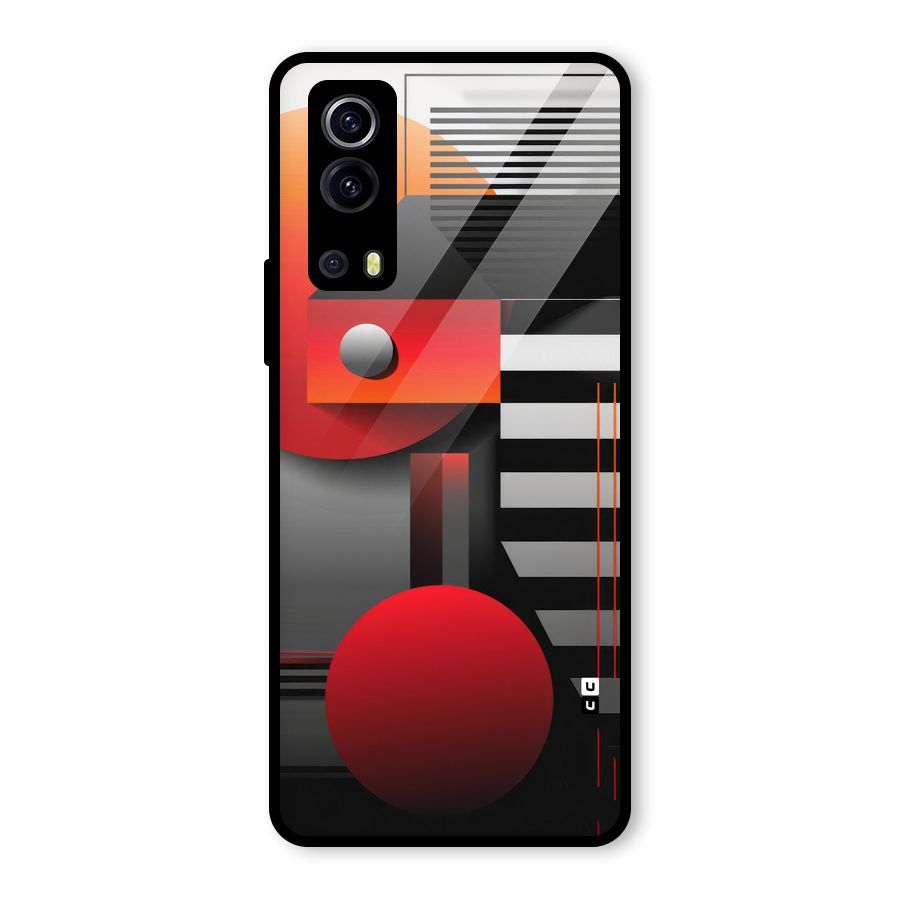 Geometrical Marvel Glass Back Case for Vivo iQOO Z3