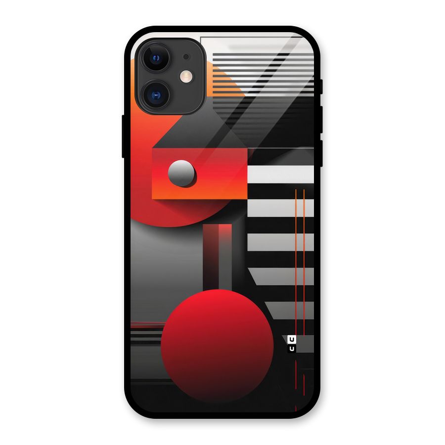 Geometrical Marvel Glass Back Case for iPhone 11