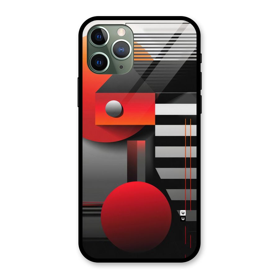 Geometrical Marvel Glass Back Case for iPhone 11 Pro