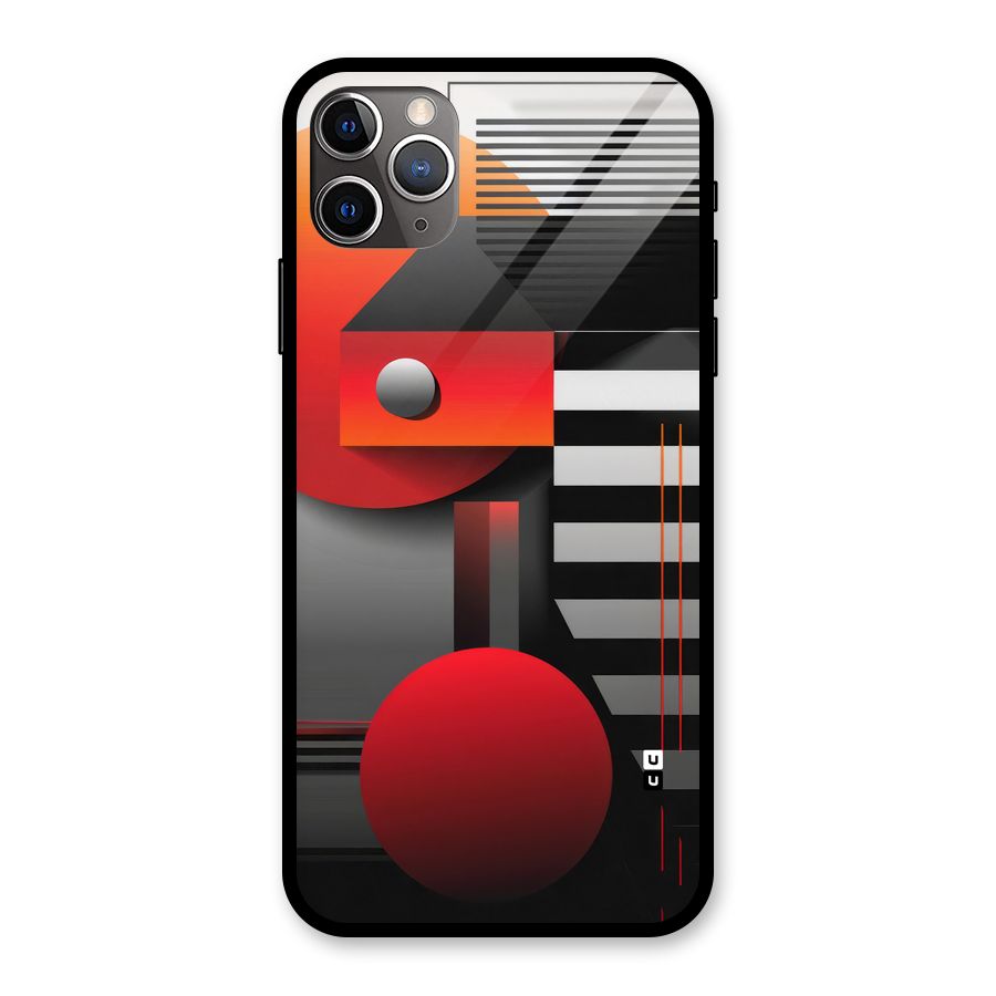Geometrical Marvel Glass Back Case for iPhone 11 Pro Max