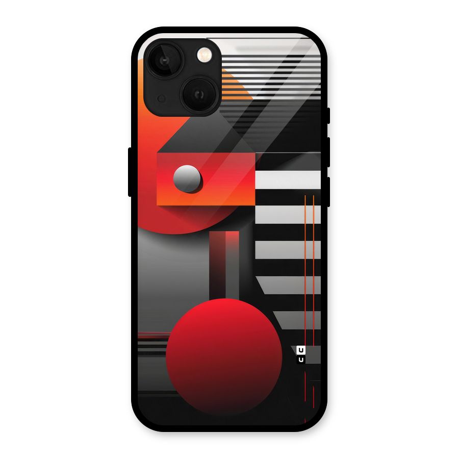 Geometrical Marvel Glass Back Case for iPhone 13