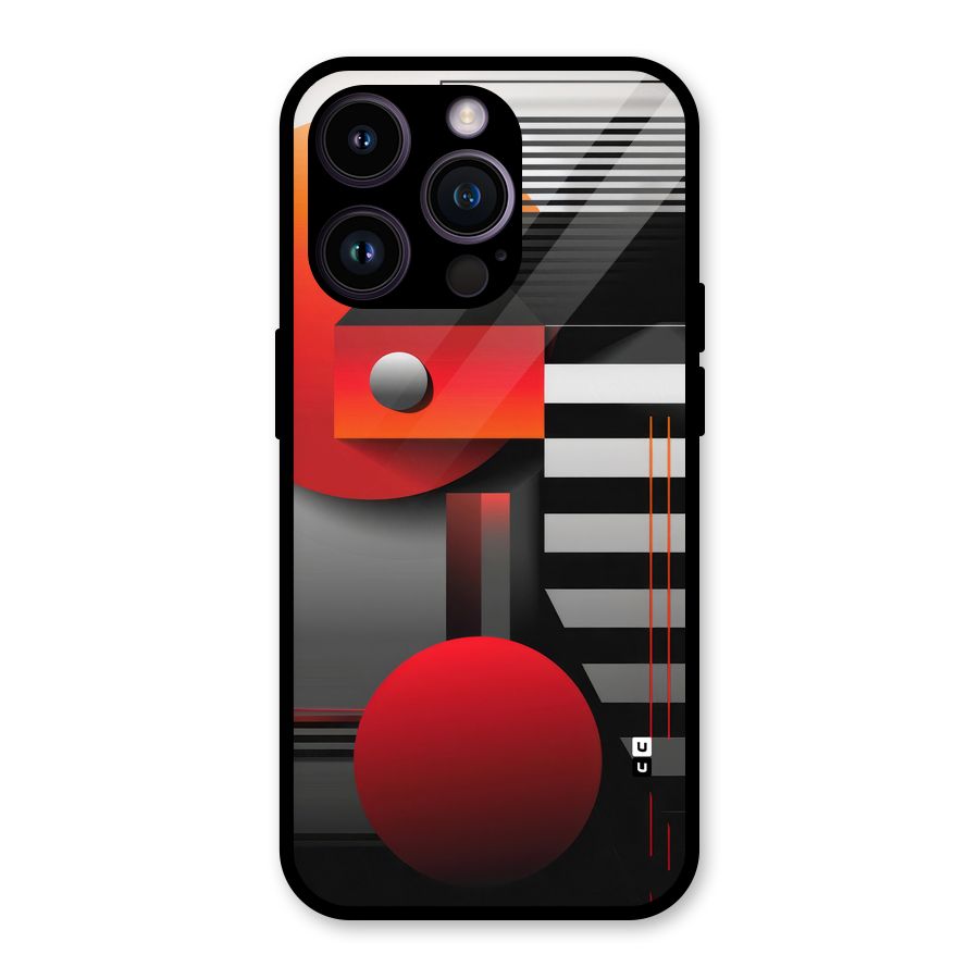 Geometrical Marvel Glass Back Case for iPhone 14 Pro