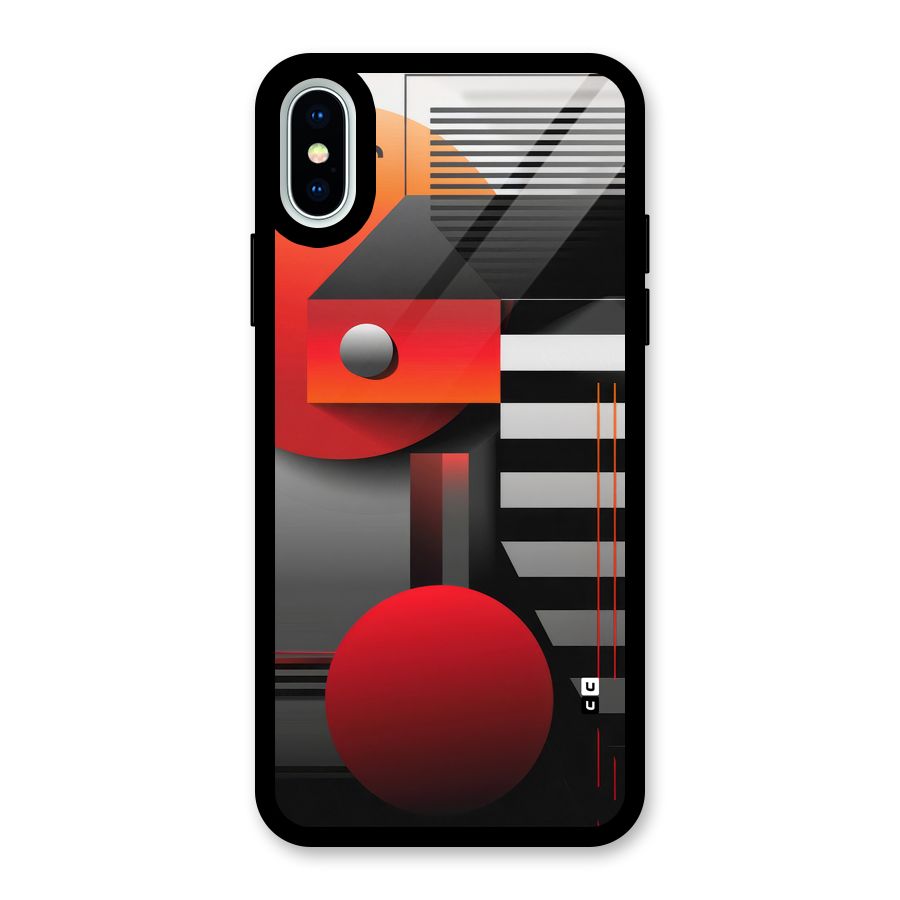 Geometrical Marvel Glass Back Case for iPhone XS