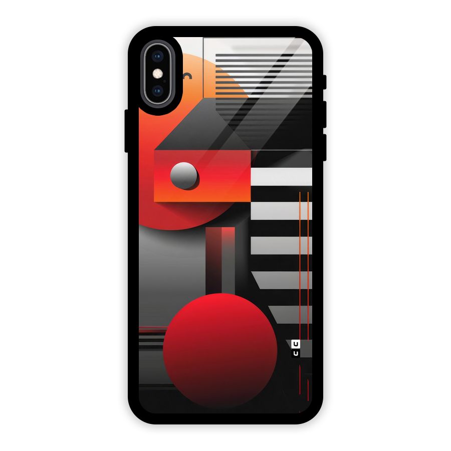Geometrical Marvel Glass Back Case for iPhone XS Max