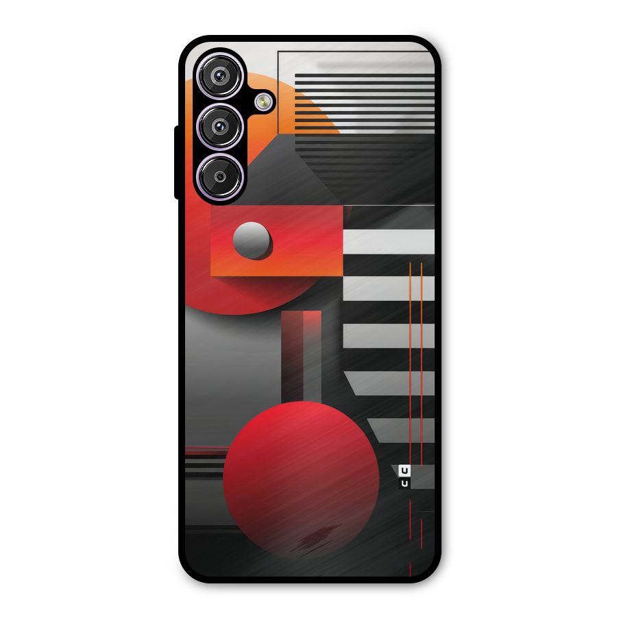 Geometrical Marvel Metal Back Case for Galaxy M15