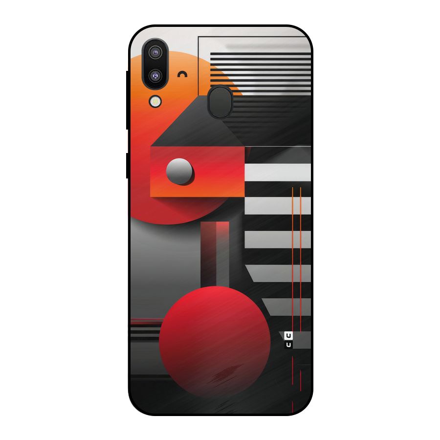 Geometrical Marvel Metal Back Case for Galaxy M20