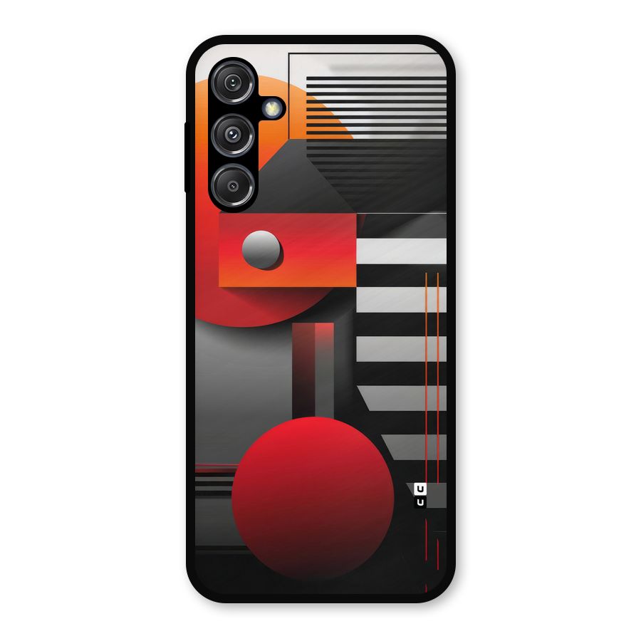 Geometrical Marvel Metal Back Case for Galaxy M34 5G