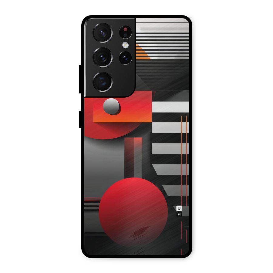 Geometrical Marvel Metal Back Case for Galaxy S21 Ultra 5G