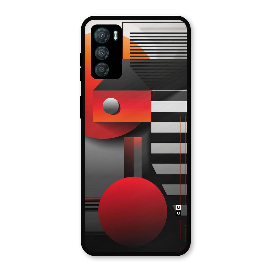 Geometrical Marvel Metal Back Case for Moto G42