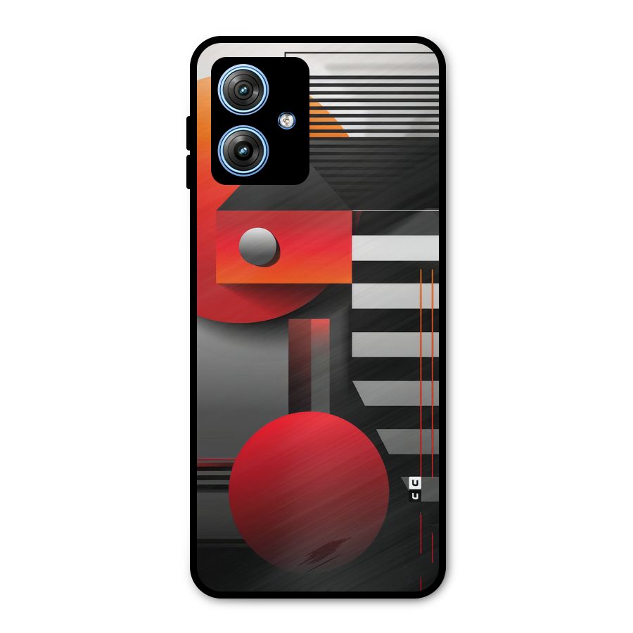 Geometrical Marvel Metal Back Case for Moto G54