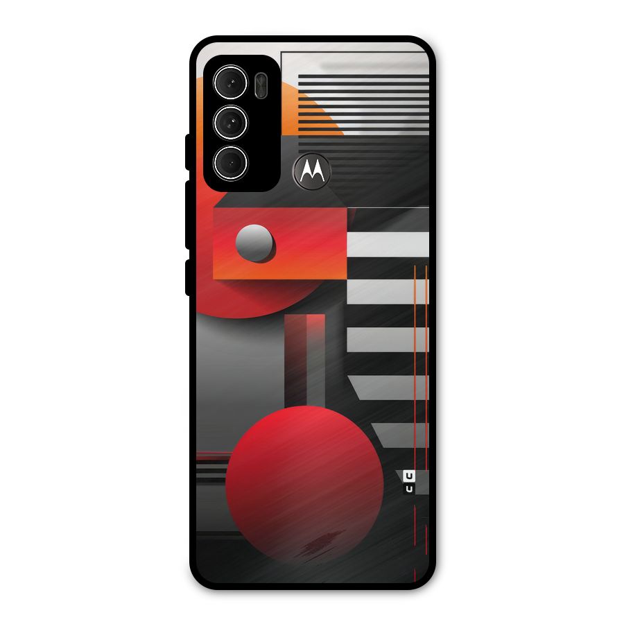 Geometrical Marvel Metal Back Case for Moto G60