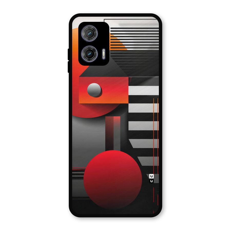 Geometrical Marvel Metal Back Case for Moto G73