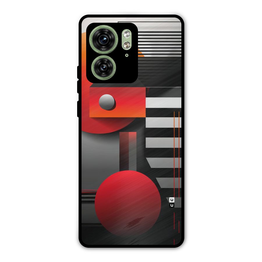 Geometrical Marvel Metal Back Case for Motorola Edge 40 5G
