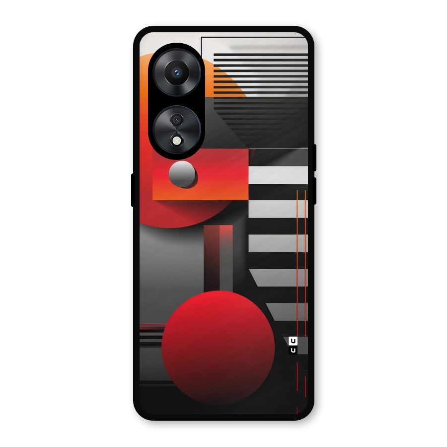Geometrical Marvel Metal Back Case for Oppo A78