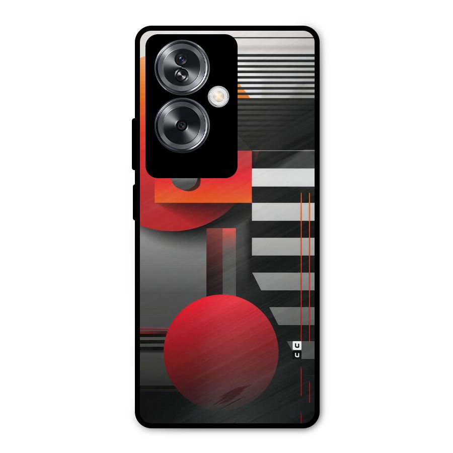 Geometrical Marvel Metal Back Case for Oppo A79 5G
