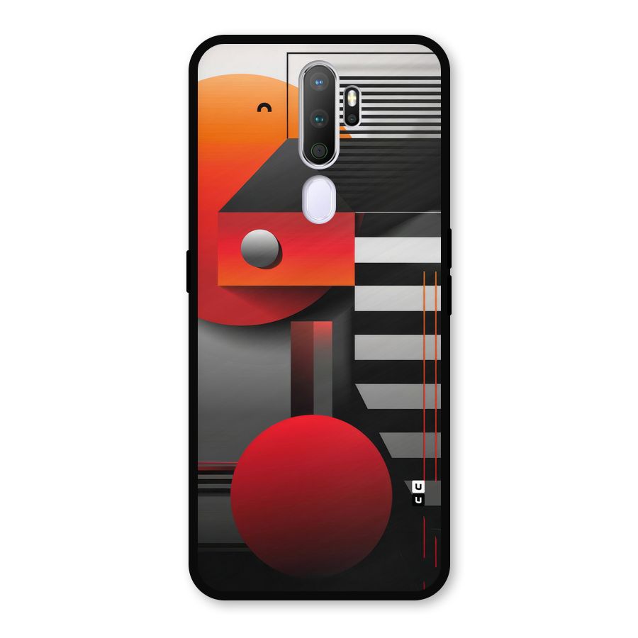 Geometrical Marvel Metal Back Case for Oppo A9 (2020)