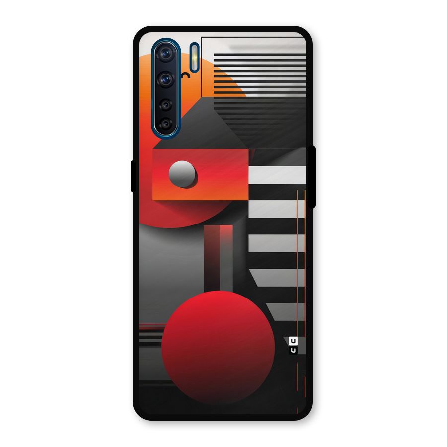 Geometrical Marvel Metal Back Case for Oppo F15