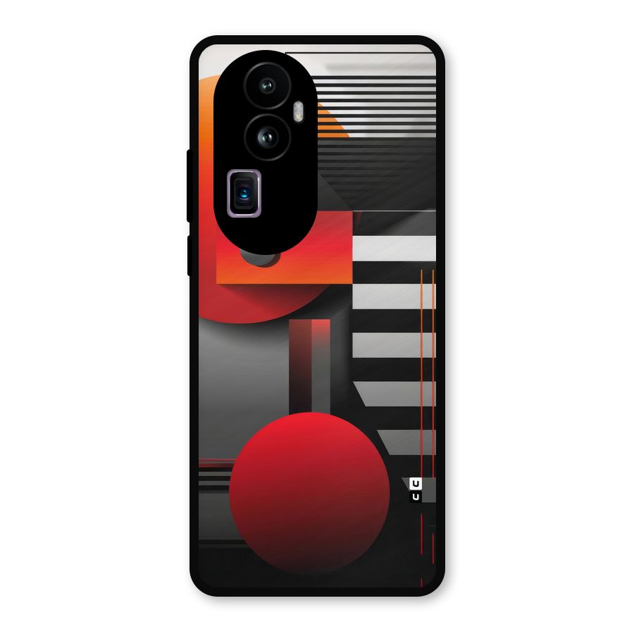 Geometrical Marvel Metal Back Case for Oppo Reno10 Pro Plus