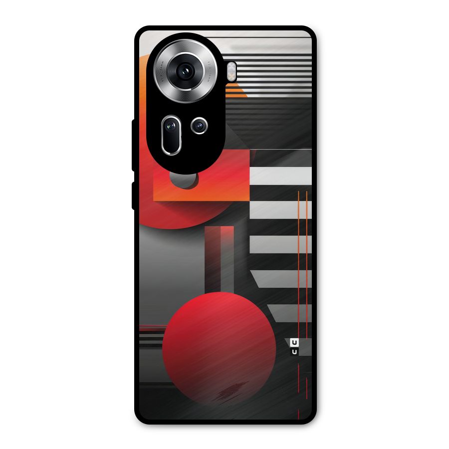 Geometrical Marvel Metal Back Case for Oppo Reno11 5G