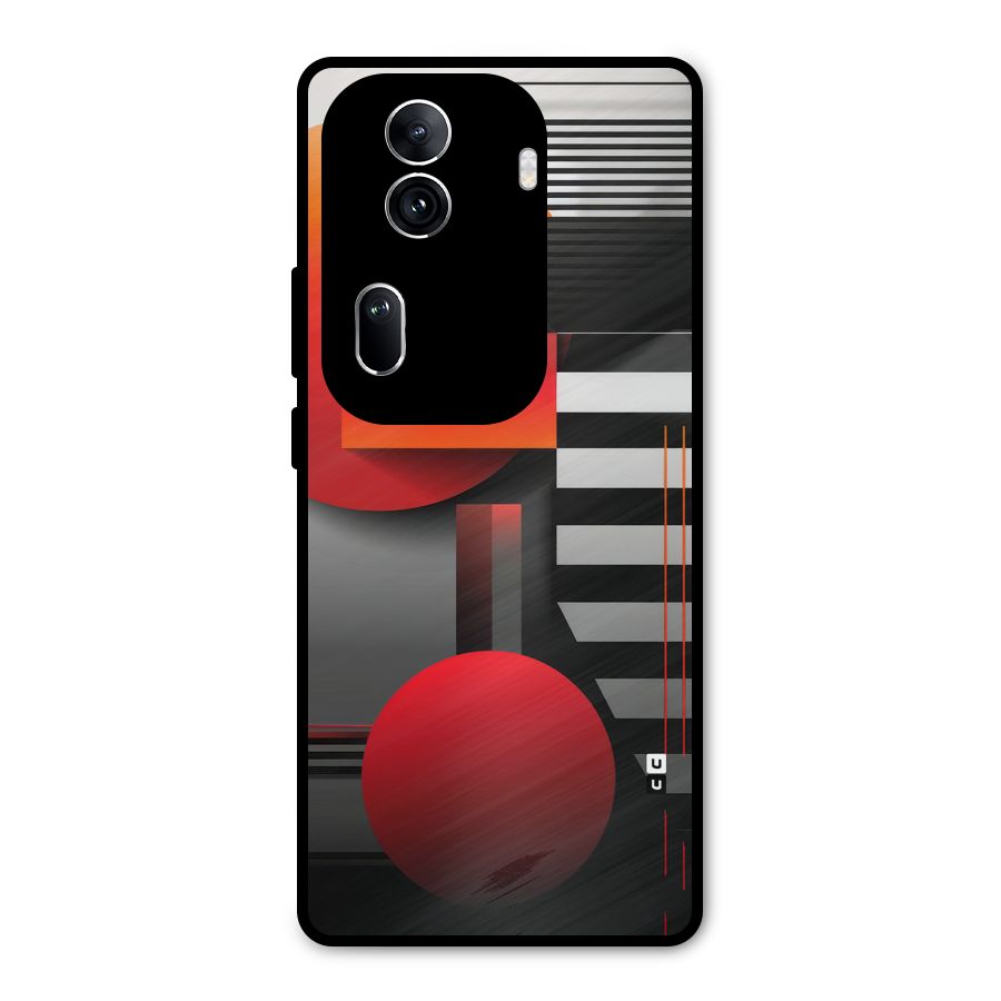 Geometrical Marvel Metal Back Case for Oppo Reno11 Pro 5G