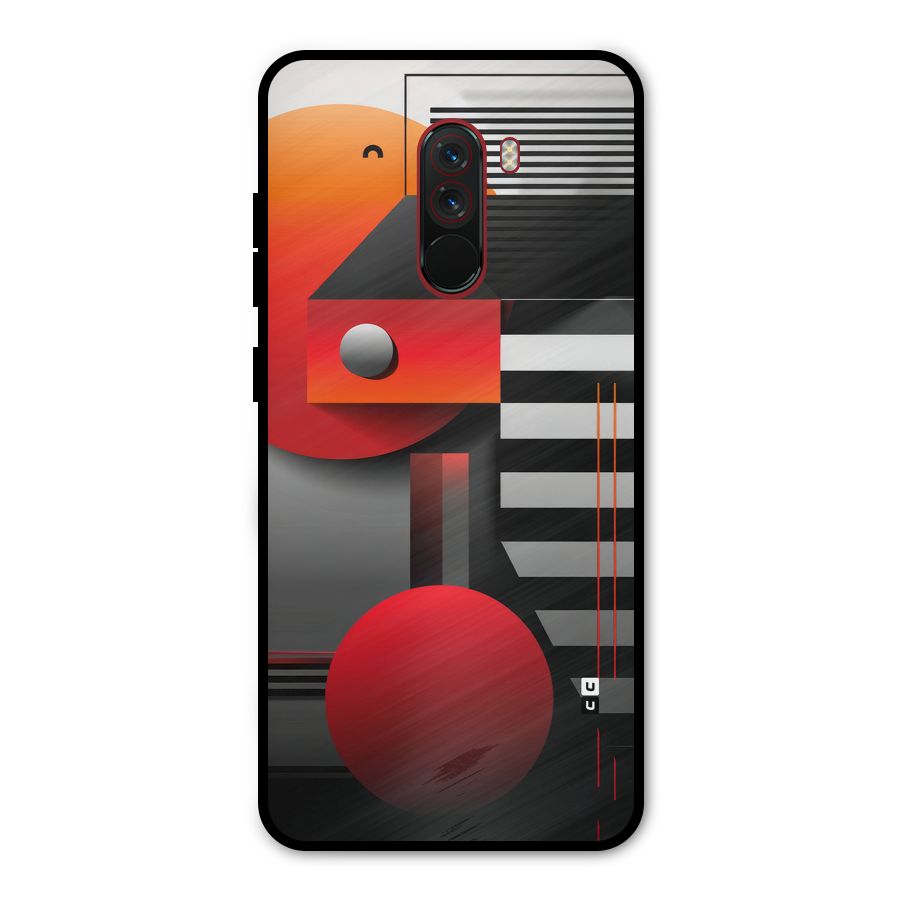 Geometrical Marvel Metal Back Case for Poco F1