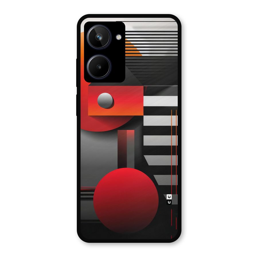 Geometrical Marvel Metal Back Case for Realme 10